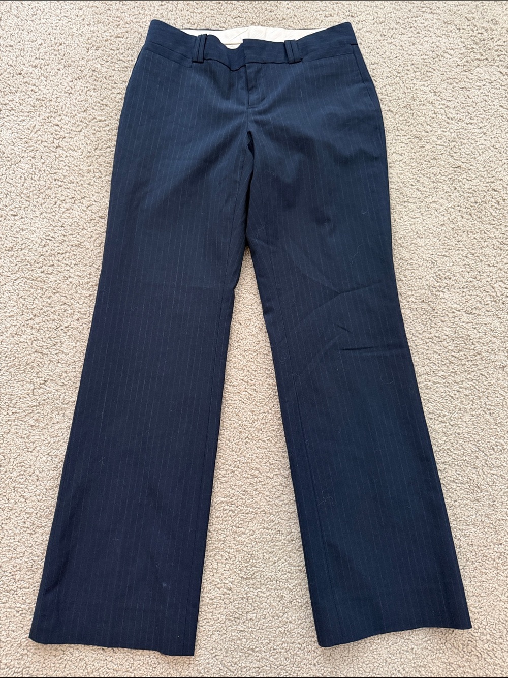 Banana Republic Women's Navy Pinstripe Dress Pants